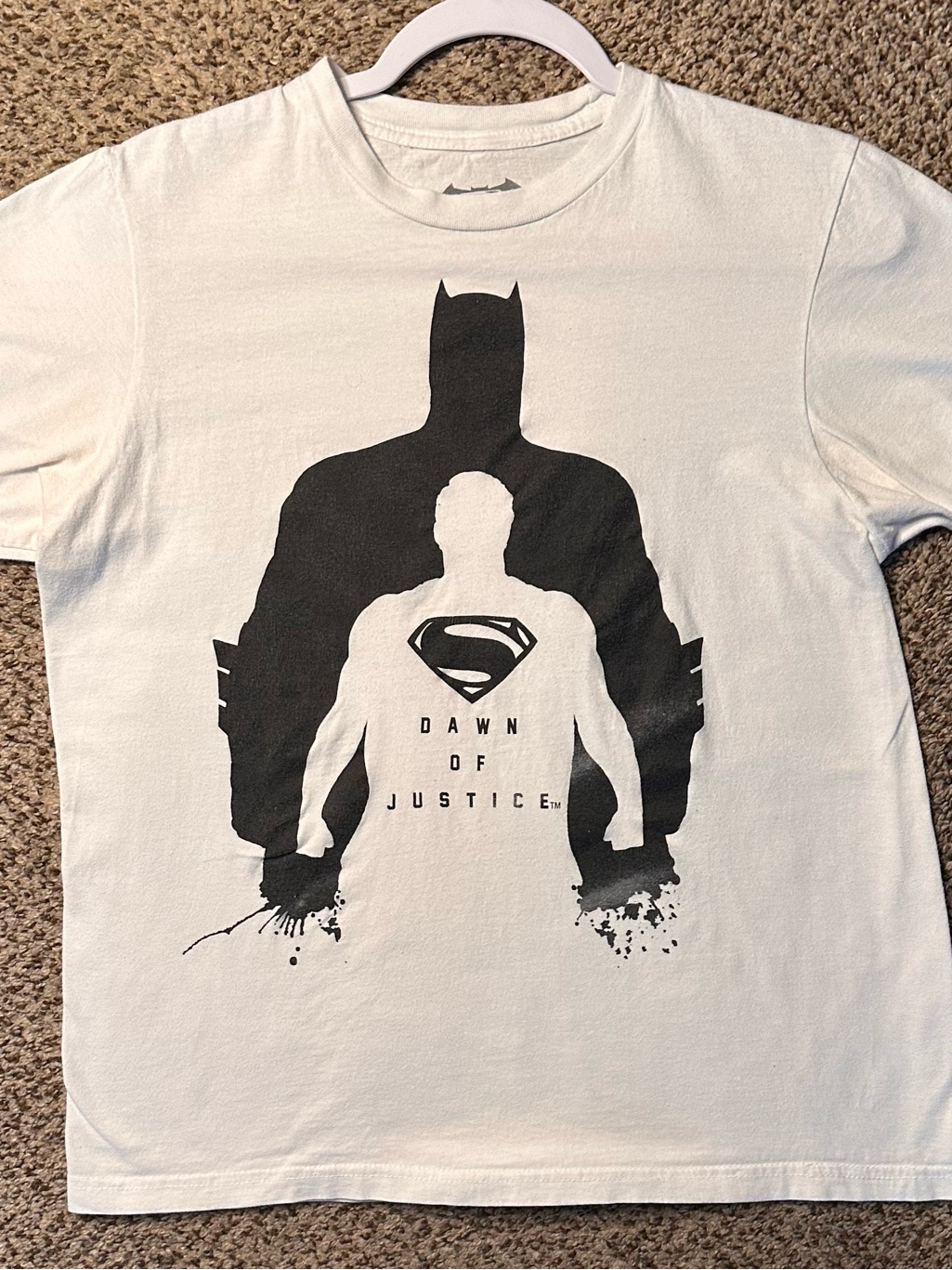 Dawn Of Justice Batman & Superman Graphic Tee - White